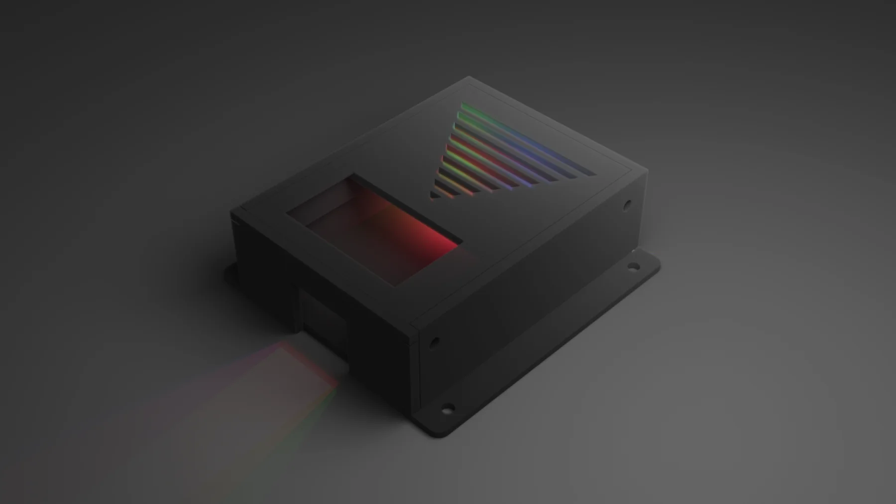 Rendered Blender model of the sensor enclosure