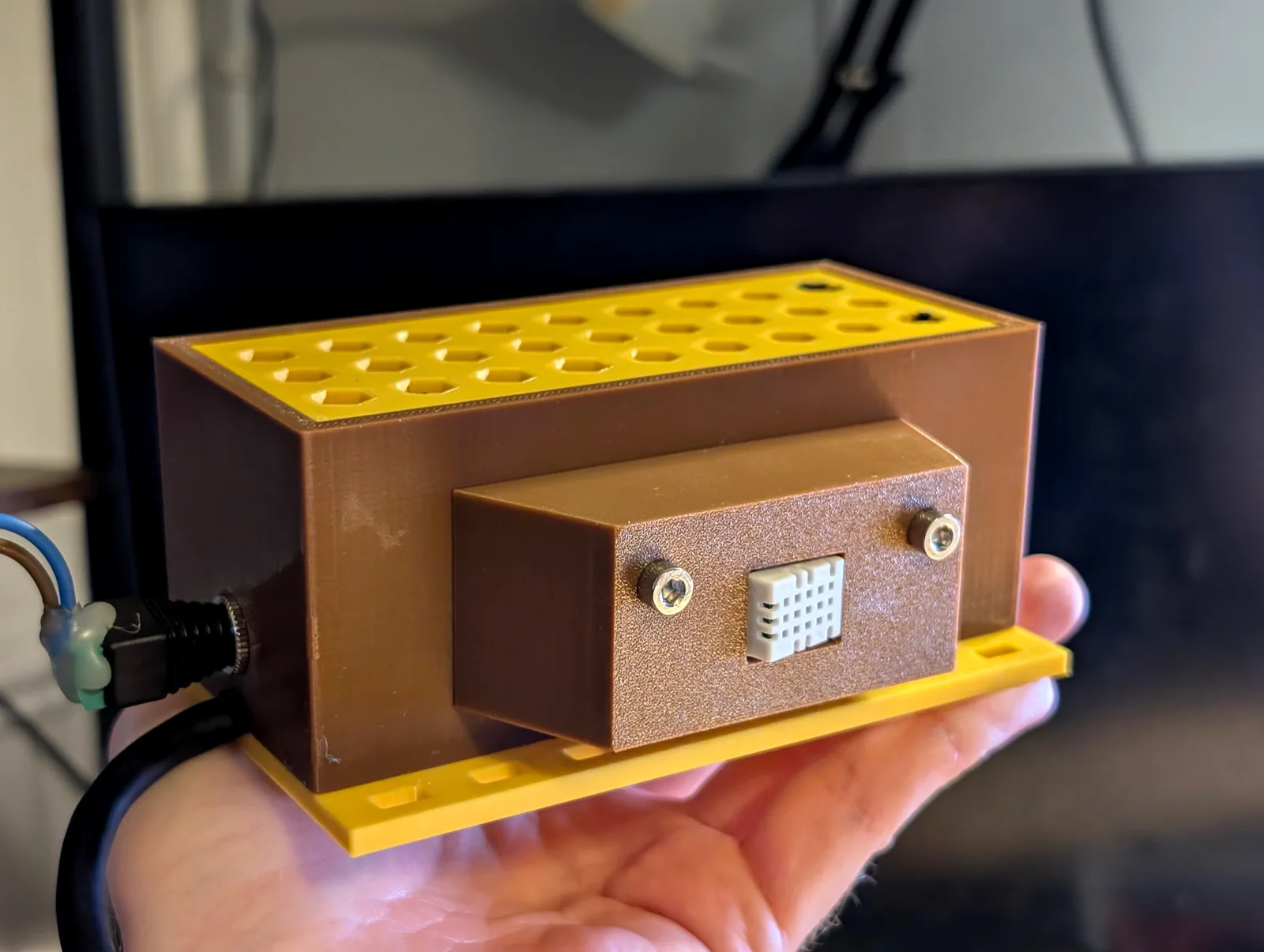 Front view of the wired LAN sensor