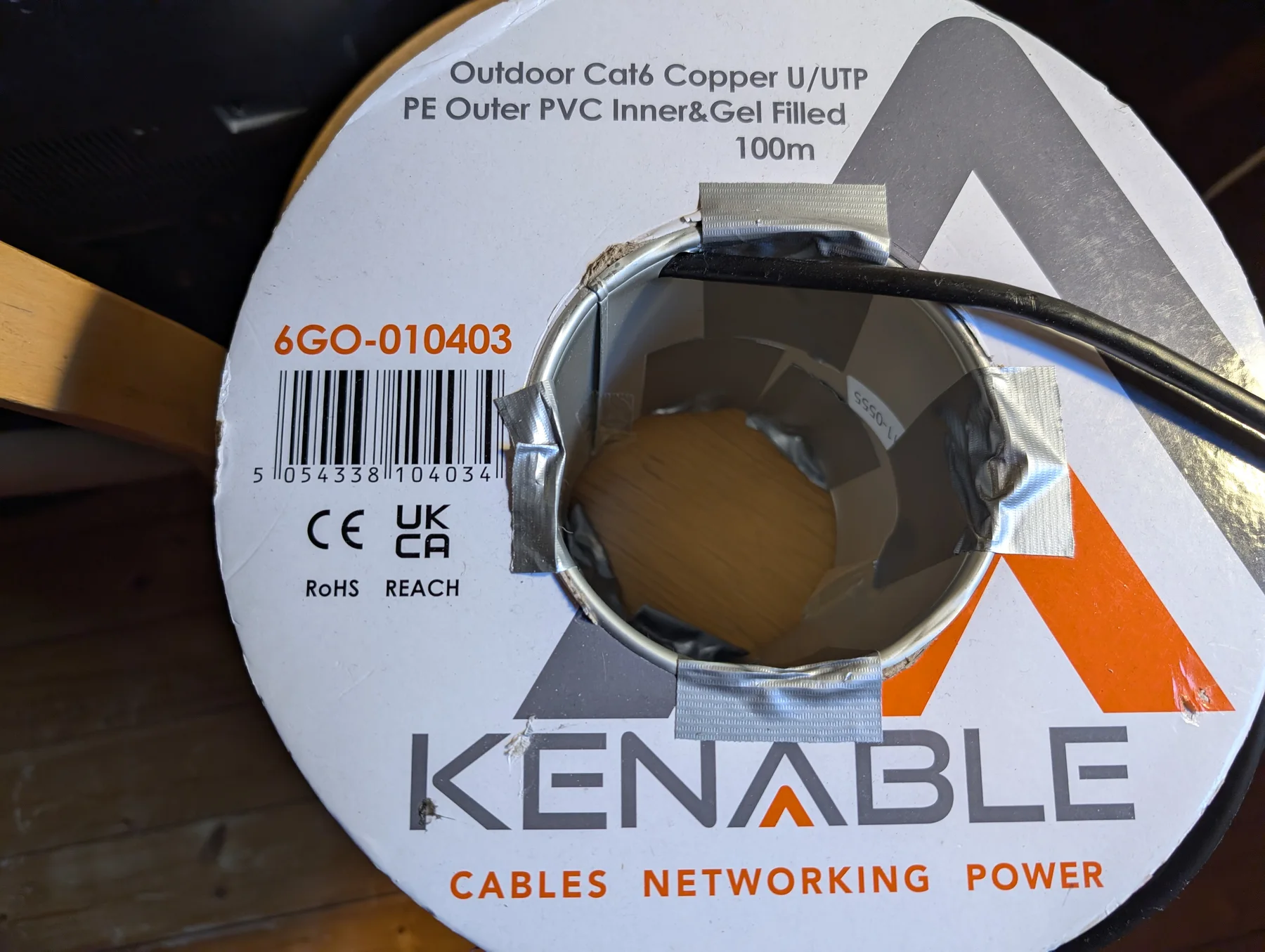 Gel-filled outdoor Cat6 Ethernet cable