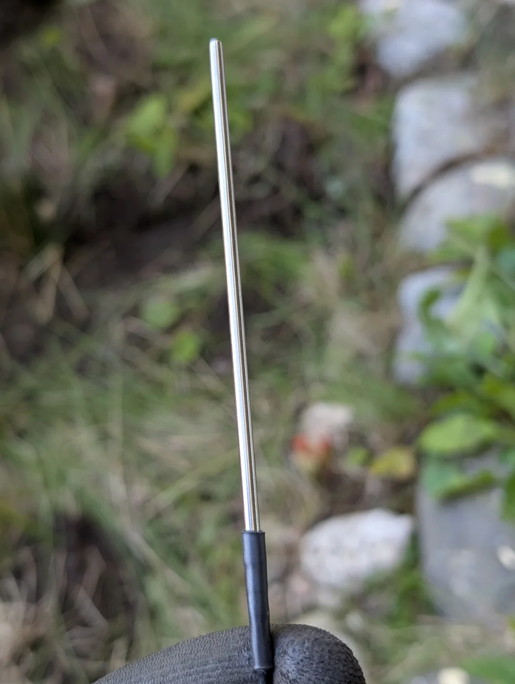 The ground-temperature probe photographed before installation